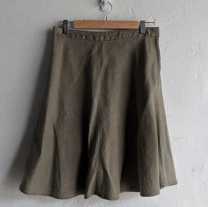 Banana Republic Factory Green Linen Skirt